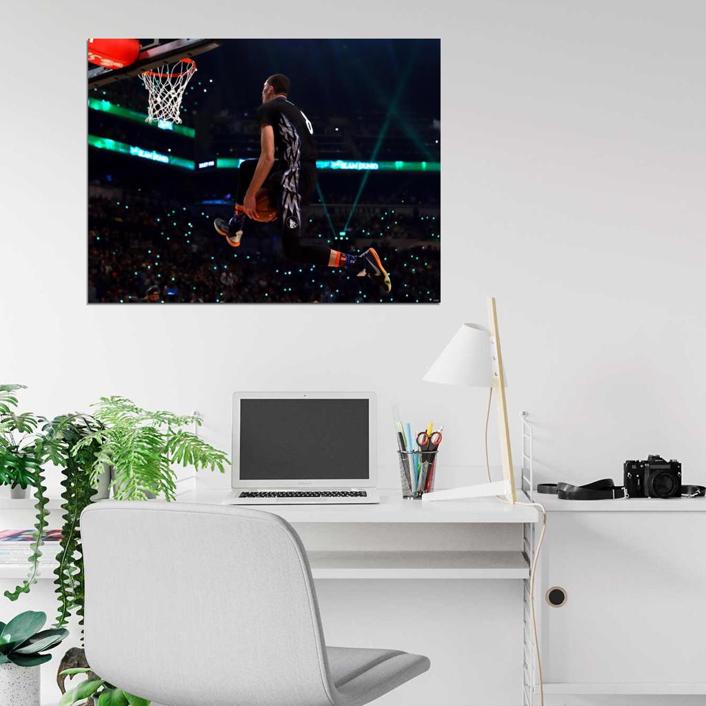 Zach LaVine Slam Dunk Contest 2015 Wolves Wall Art Print Poster