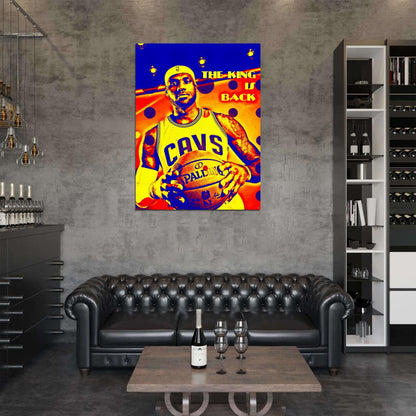 LeBron James King Pop Art Wall Art Print Poster