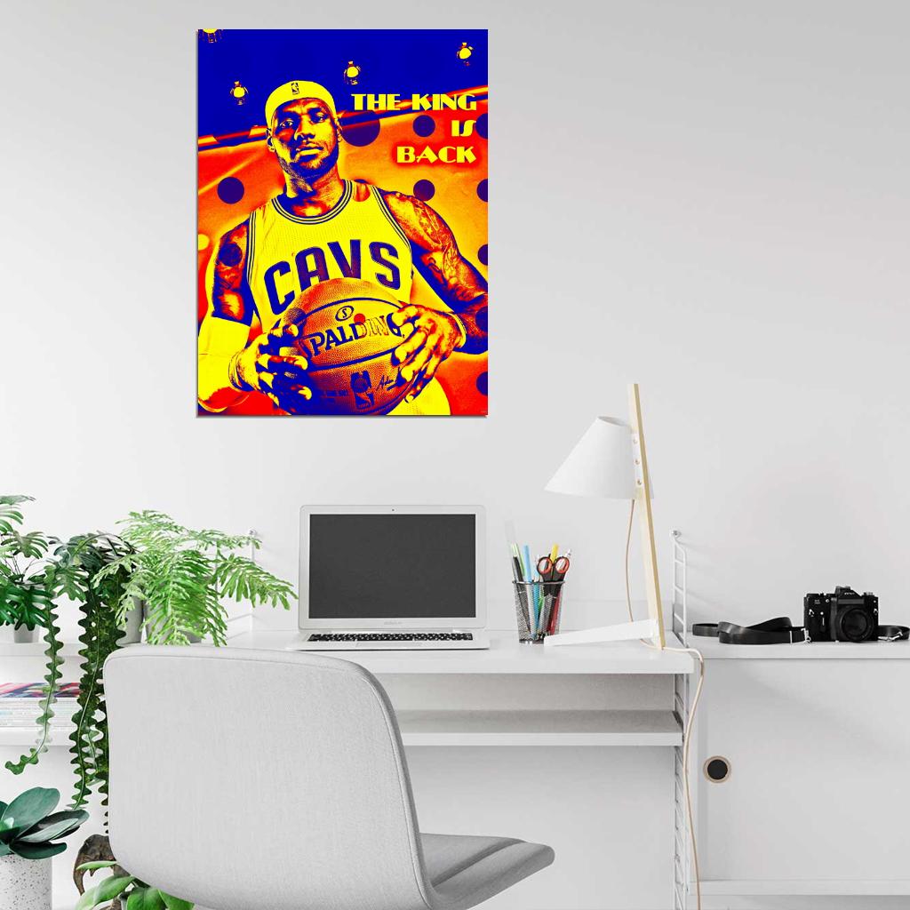 LeBron James King Pop Art Wall Art Print Poster