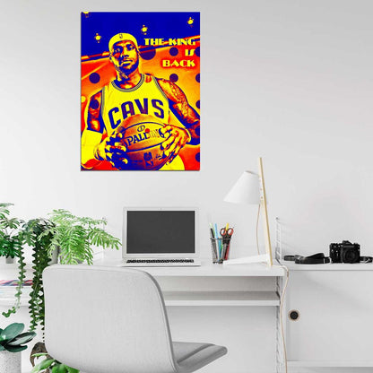 LeBron James King Pop Art Wall Art Print Poster