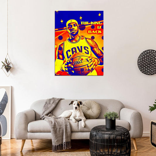 LeBron James King Pop Art Wall Art Print Poster