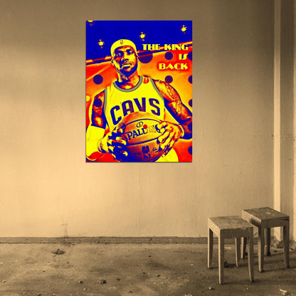 LeBron James King Pop Art Wall Art Print Poster