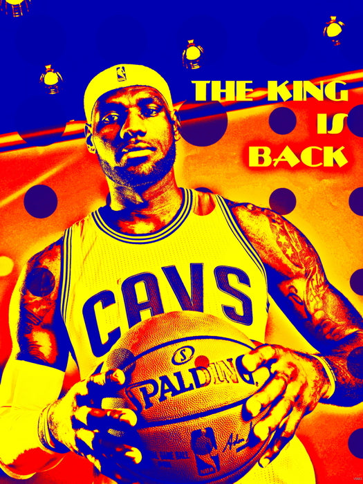 LeBron James King Pop Art Wall Art Print Poster
