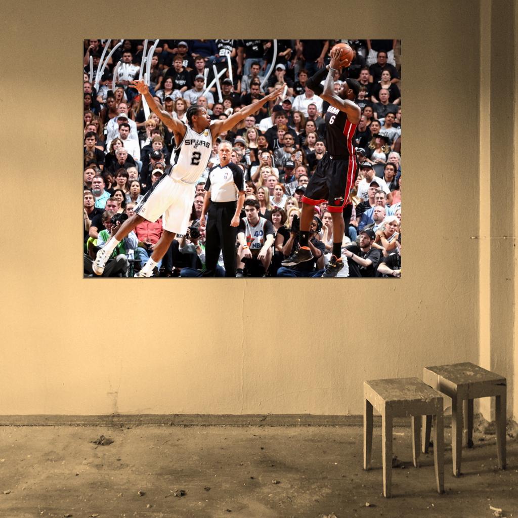 LeBron James Shot Basketball Sport Wall Art Print Poster