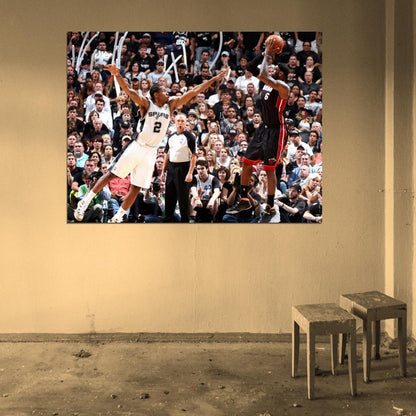 LeBron James Shot Basketball Sport Wall Art Print Poster