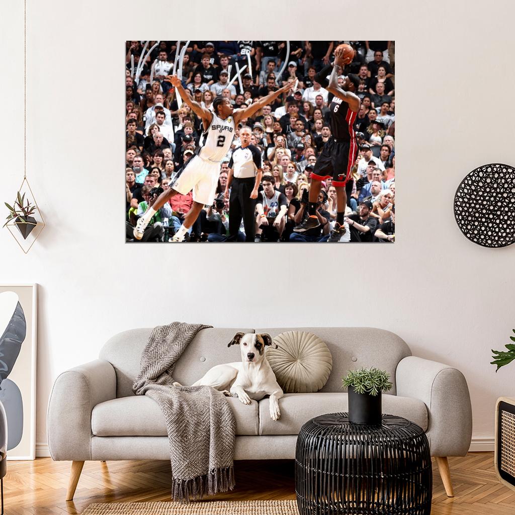 LeBron James Shot Basketball Sport Wall Art Print Poster