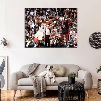 LeBron James Shot Basketball Sport Wall Art Print Poster