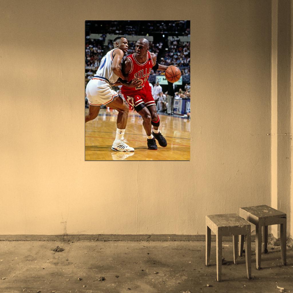 Michael Jordan Retro Basketball Wall Art Print Poster