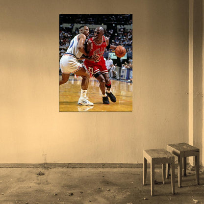 Michael Jordan Retro Basketball Wall Art Print Poster