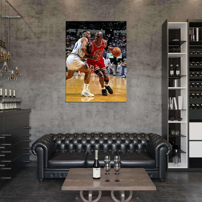 Michael Jordan Retro Basketball Wall Art Print Poster