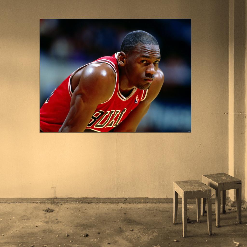 Michael Jordan Retro Basketball Wall Art Print Poster
