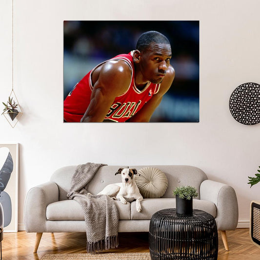 Michael Jordan Retro Basketball Wall Art Print Poster
