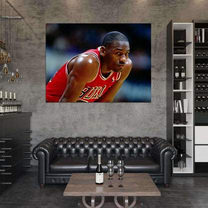 Michael Jordan Retro Basketball Wall Art Print Poster