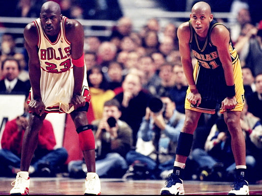 Michael Jordan Reggie Miller Retro Basketball Wall Art Print Poster