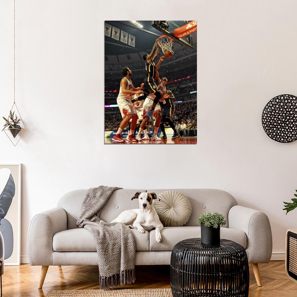 Paul George Indiana Dunk Basketball Sport Wall Art Print Poster