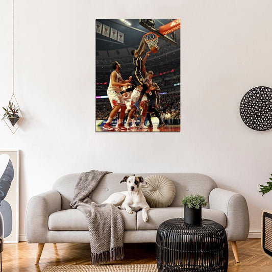 Paul George Indiana Dunk Basketball Sport Wall Art Print Poster