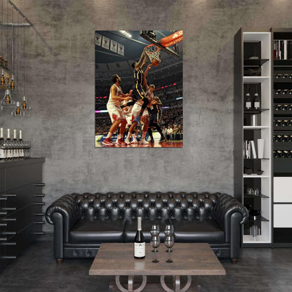 Paul George Indiana Dunk Basketball Sport Wall Art Print Poster