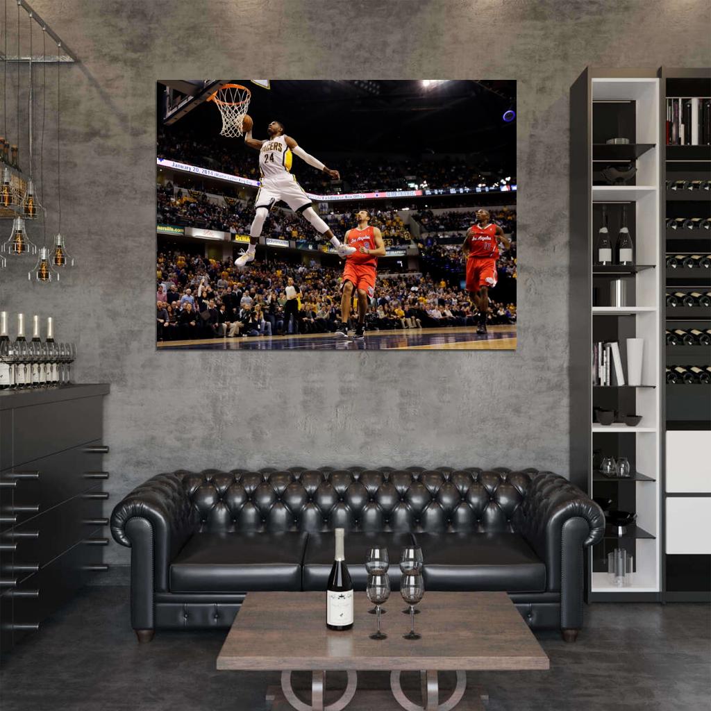 Paul George Dunk Basketball Wall Art Print Poster