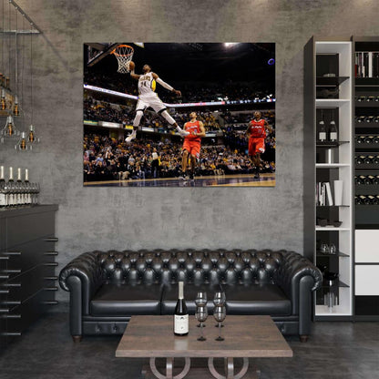 Paul George Dunk Basketball Wall Art Print Poster