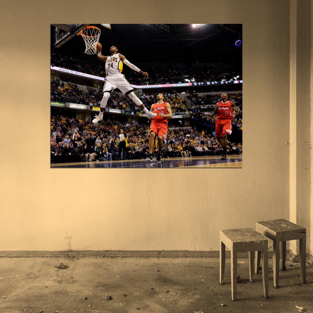 Paul George Dunk Basketball Wall Art Print Poster