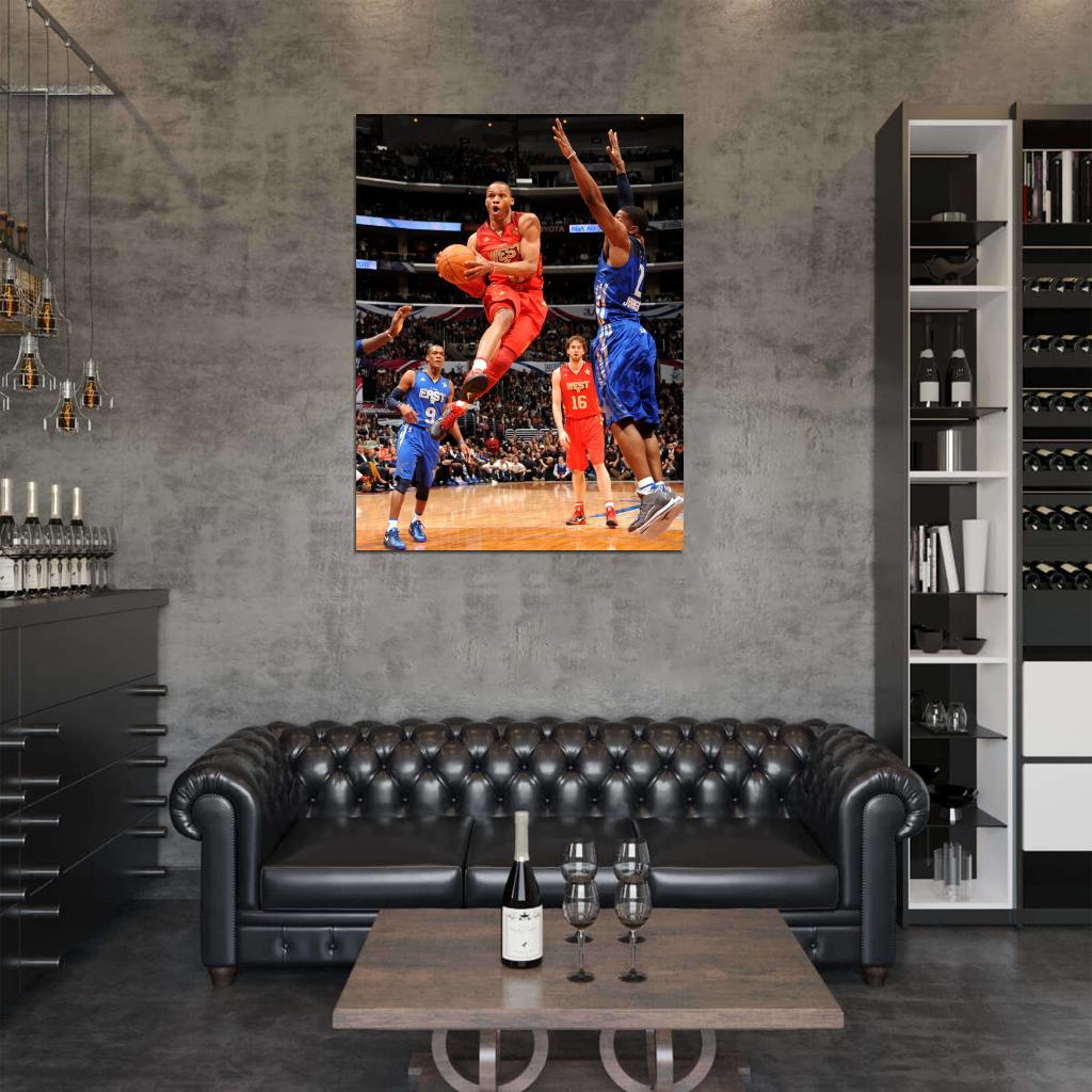 Russell Westbrook All Star Game Basketball Wall Art Print Poster
