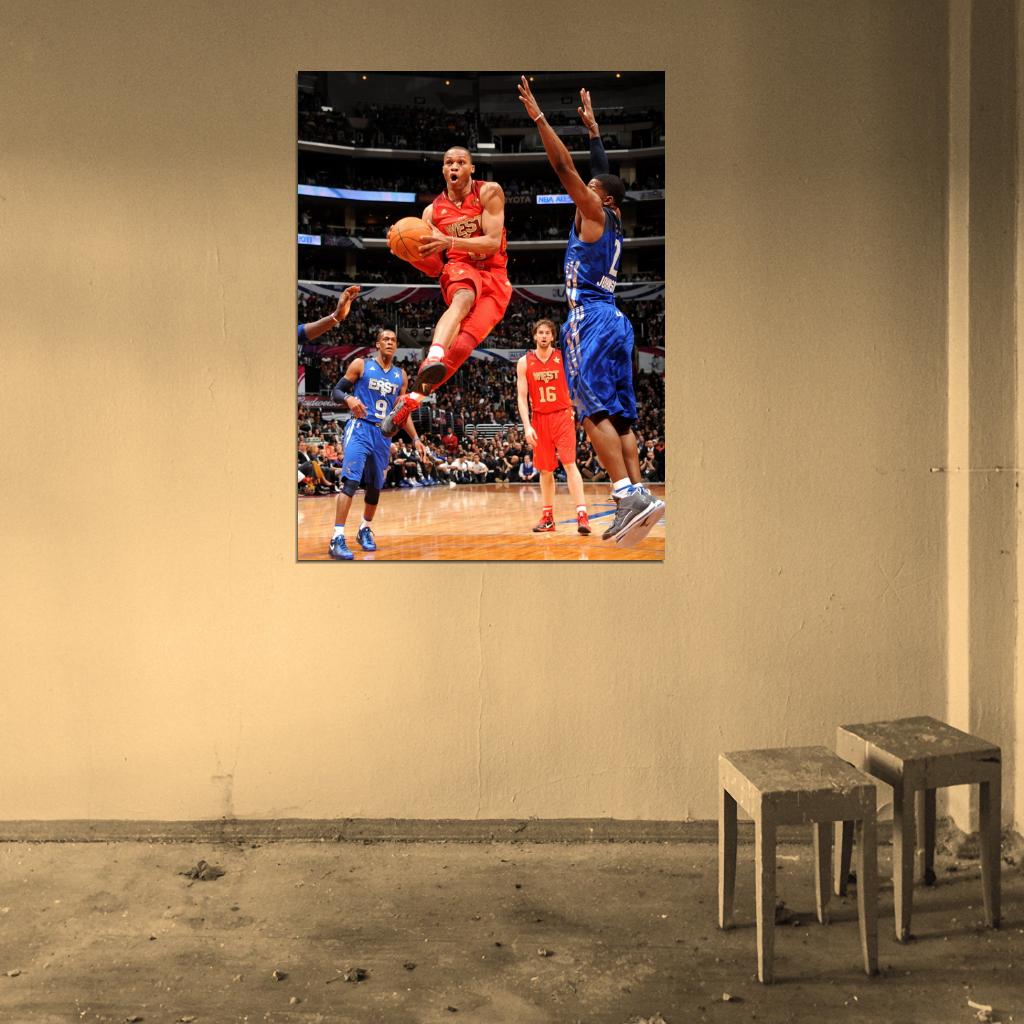 Russell Westbrook All Star Game Basketball Wall Art Print Poster