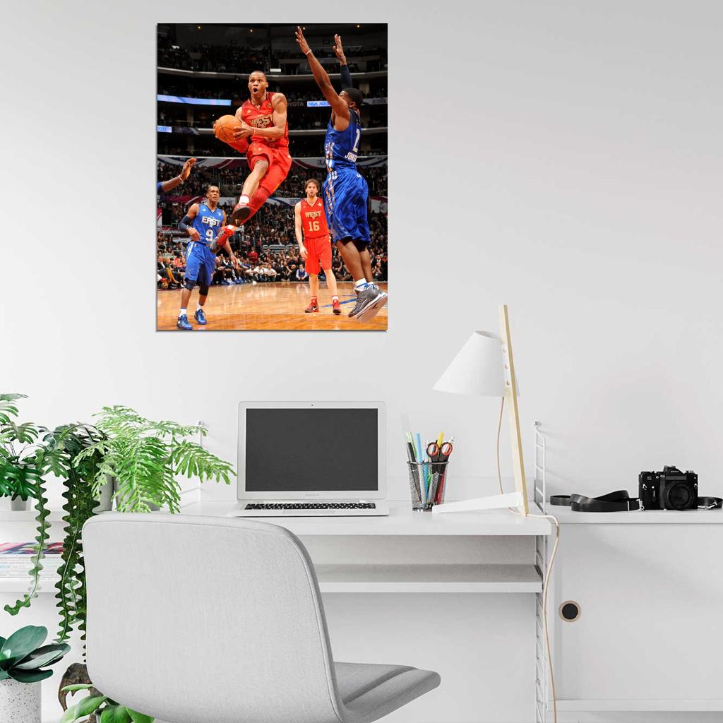 Russell Westbrook All Star Game Basketball Wall Art Print Poster