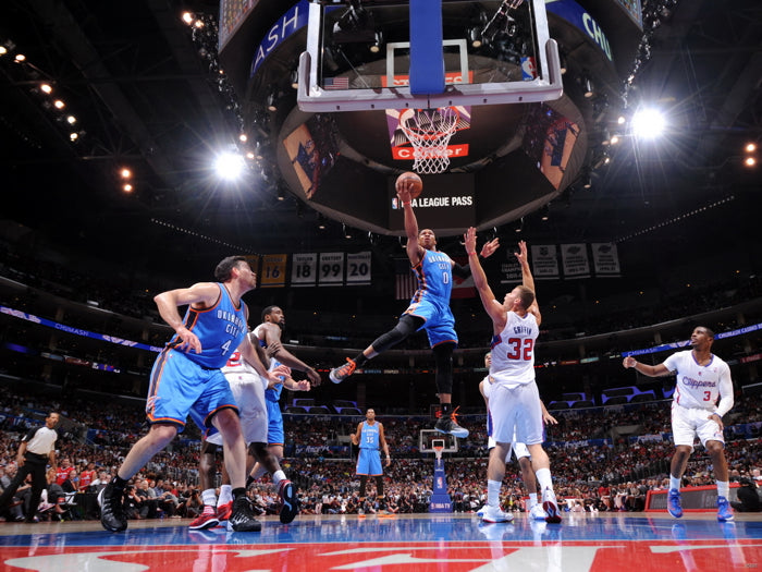 Russell Westbrook OKC Layup Basketball Sport Wall Art Print Poster