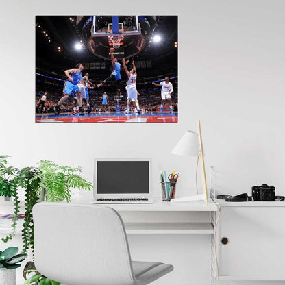 Russell Westbrook OKC Layup Basketball Sport Wall Art Print Poster