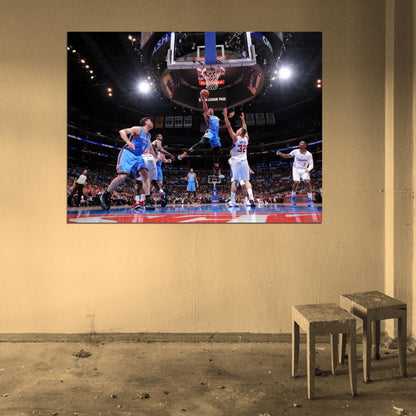 Russell Westbrook OKC Layup Basketball Sport Wall Art Print Poster