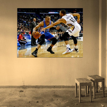 Russell Westbrook Oklahoma City Basketball Wall Art Print Poster