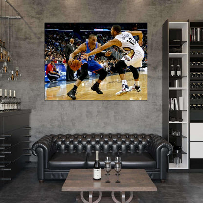 Russell Westbrook Oklahoma City Basketball Wall Art Print Poster