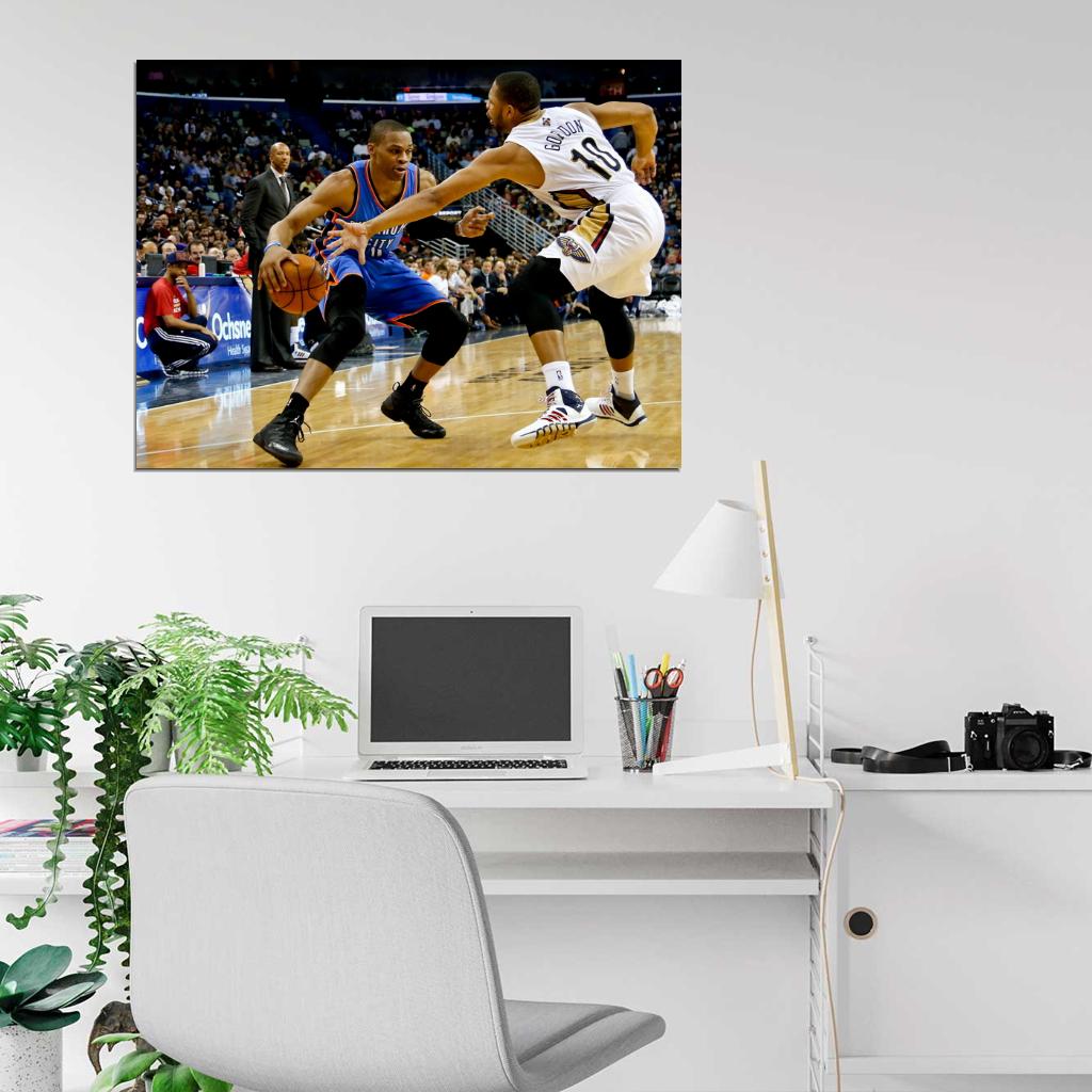 Russell Westbrook Oklahoma City Basketball Wall Art Print Poster