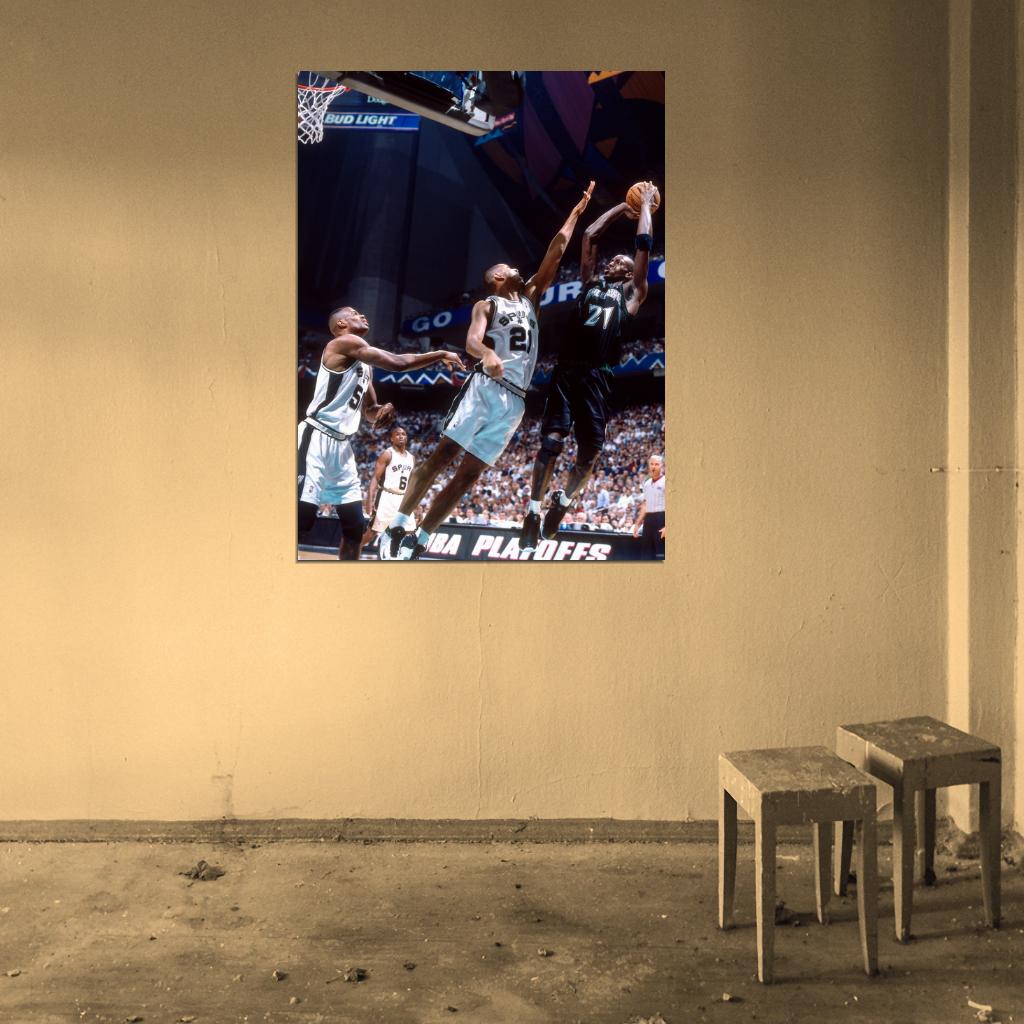Kevin Garnett vs Duncan Wall Art Print Poster