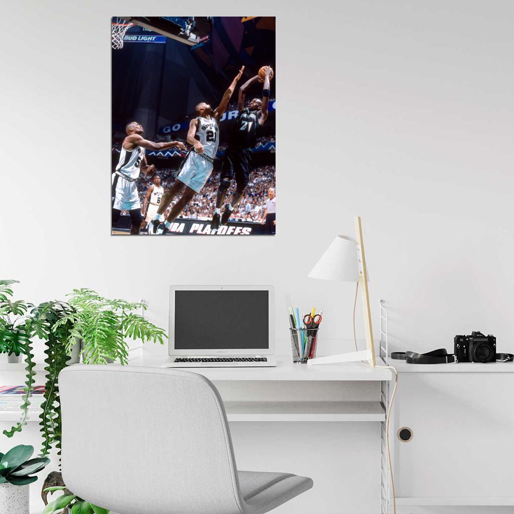 Kevin Garnett vs Duncan Wall Art Print Poster