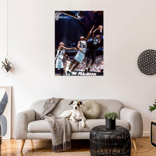 Kevin Garnett vs Duncan Wall Art Print Poster