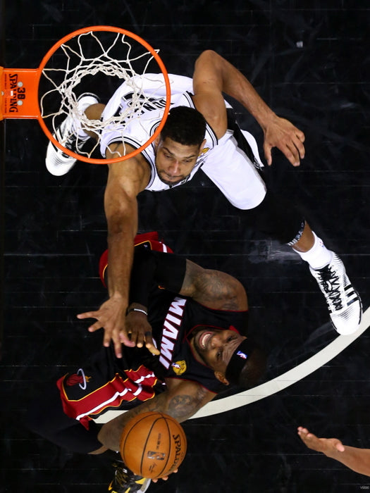 Tim Duncan vs LeBron James Basketball Sport Wall Art Print Poster