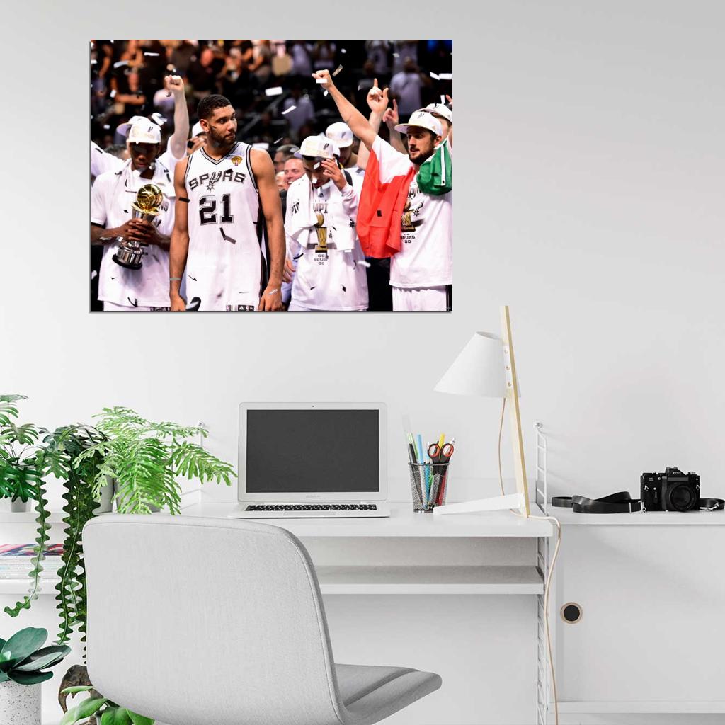 Tim Duncan Finals Basketball Wall Art Print Poster