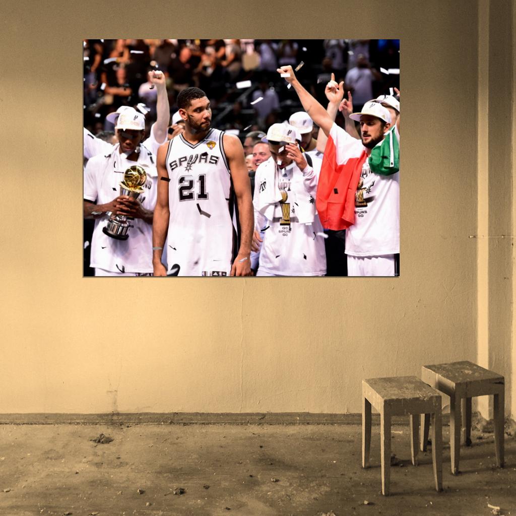 Tim Duncan Finals Basketball Wall Art Print Poster