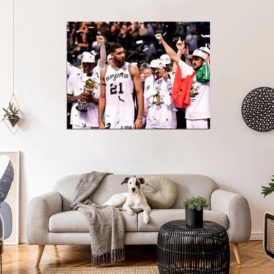 Tim Duncan Finals Basketball Wall Art Print Poster