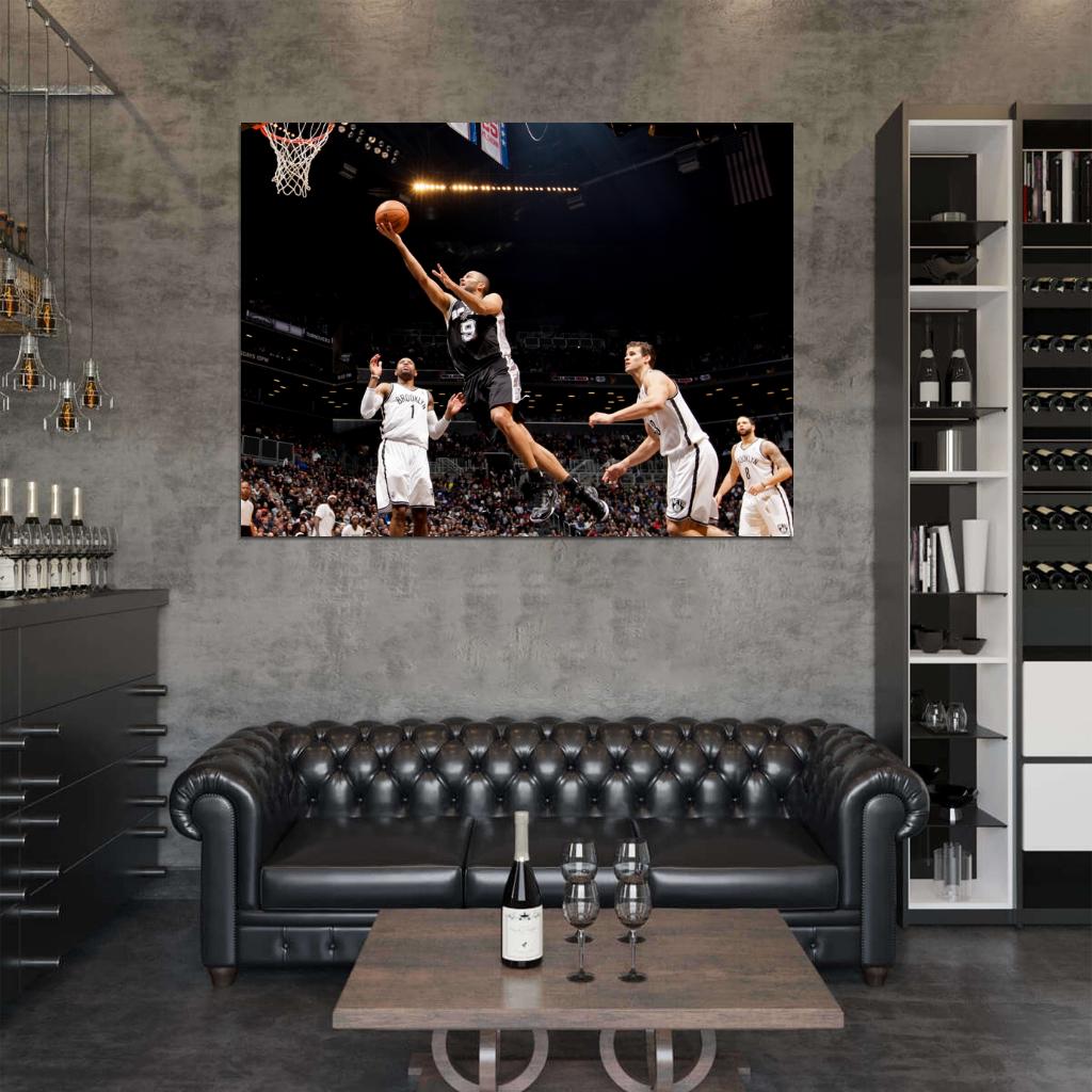 Tony Parker Layup Basketball Wall Art Print Poster