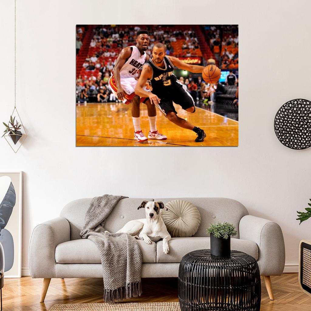 Tony Parker Basketball Sport Wall Art Print Poster
