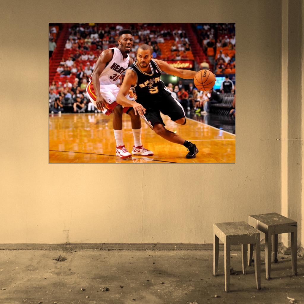 Tony Parker Basketball Sport Wall Art Print Poster