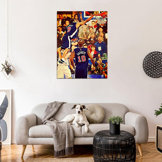 Vince Carter Painting Art Dunk 2000 Wall Art Print Poster