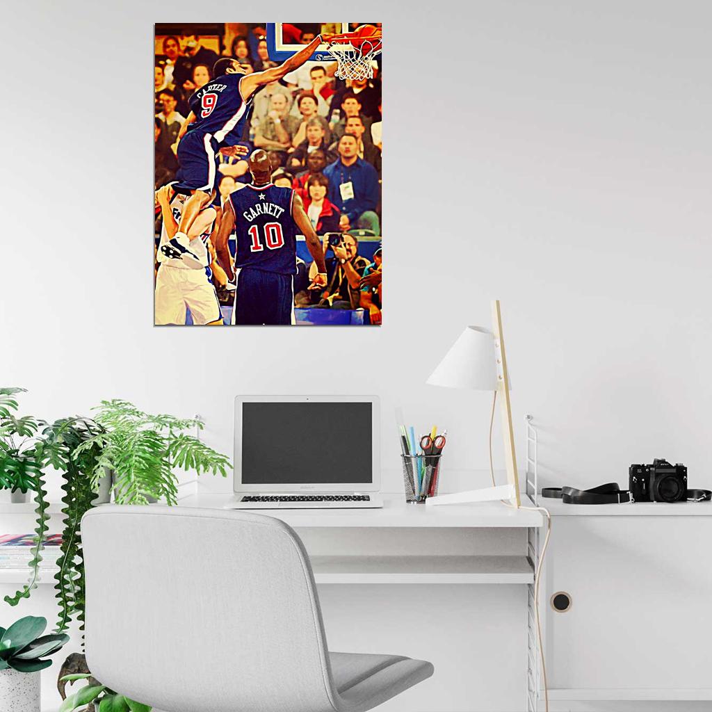 Vince Carter Painting Art Dunk 2000 Wall Art Print Poster