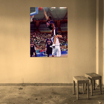 Vince Carter USA Team Monster Dunk Wall Art Print Poster