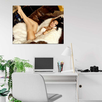 Asa Akira Stocking Beautiful Sexy Model Wall Art Print Poster