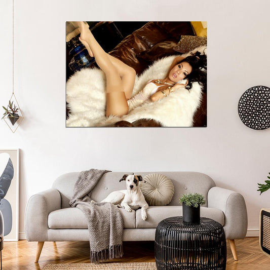 Asa Akira Stocking Beautiful Sexy Model Wall Art Print Poster