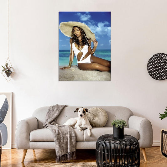 Ashanti Bikini Beach Hot Model Singer Wall Art Print Poster