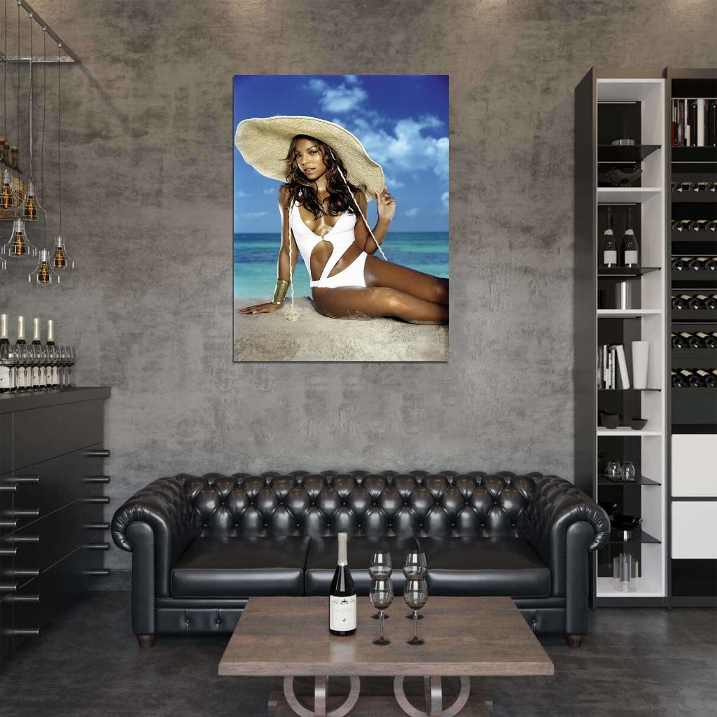 Ashanti Bikini Beach Hot Model Singer Wall Art Print Poster